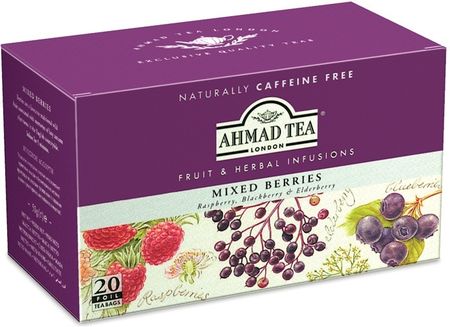 Ahmad Tea London - Napar Herbaciany Mixed Berries – Owoce Leśne - 20 torebek (w kopertach aluminiowych)