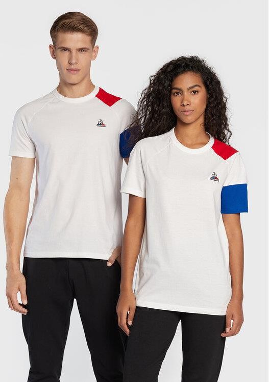 Le Coq Sportif T Shirt Unisex Bat 2210554 Bia y Regular Fit Ceny i opinie Ceneo.pl