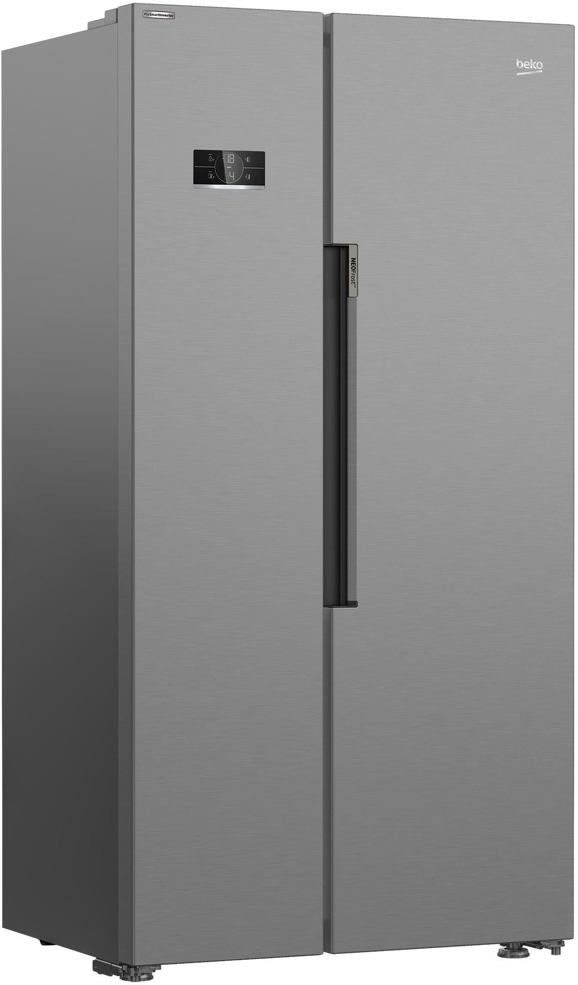 Lodówka Beko GN1603140XBN Side by Side 179 cm Srebrna od