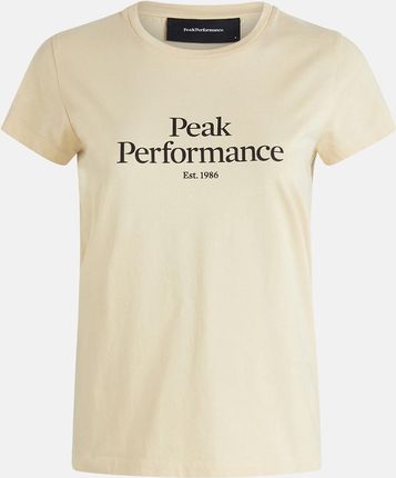 Damska Koszulka z krótkim rękawem Peak Performance Original Tee G77700250_N02 – Beżowy