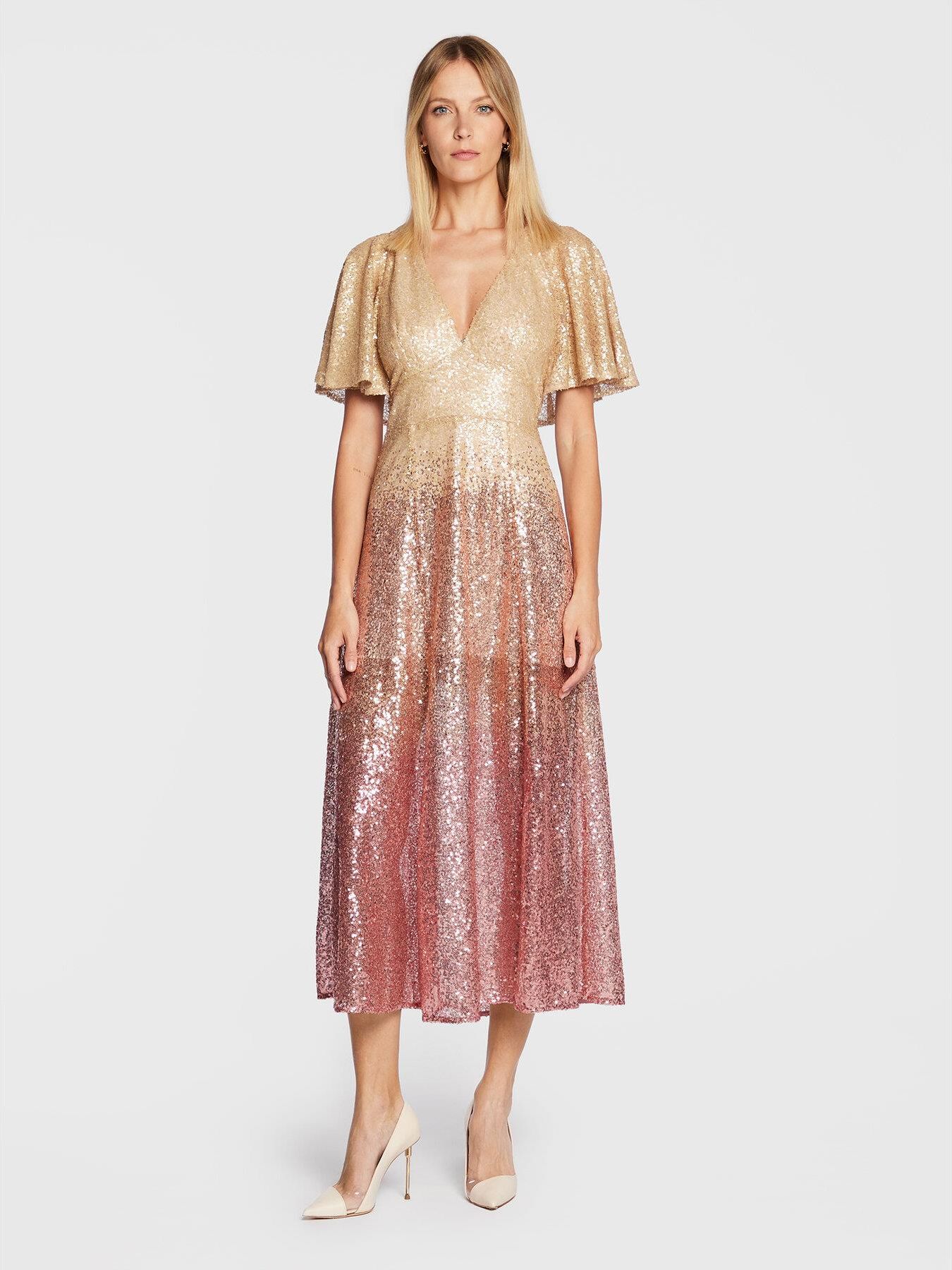 Ted Baker Sukienka koktajlowa Glizee 261790 Złoty Regular