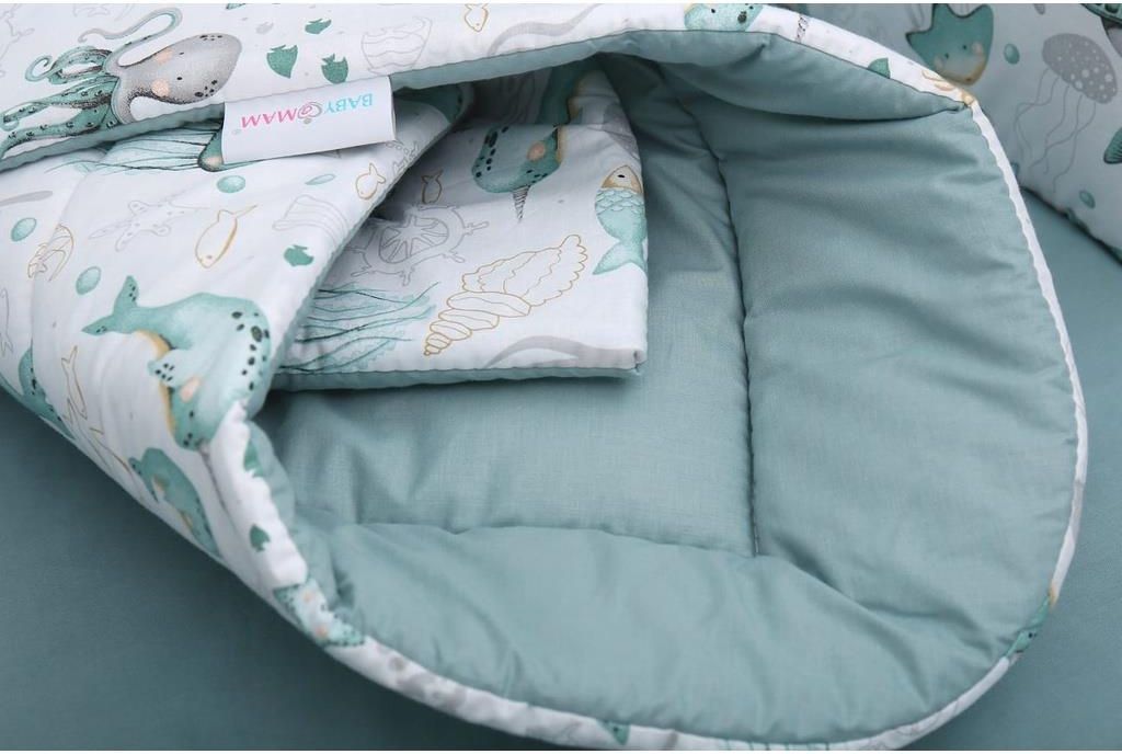 Babymam Becik Rożek Niemowlęcy Bawełna Dwustronny - zdjęcie 1 Babymam Becik Rożek Niemowlęcy Bawełna Dwustronny