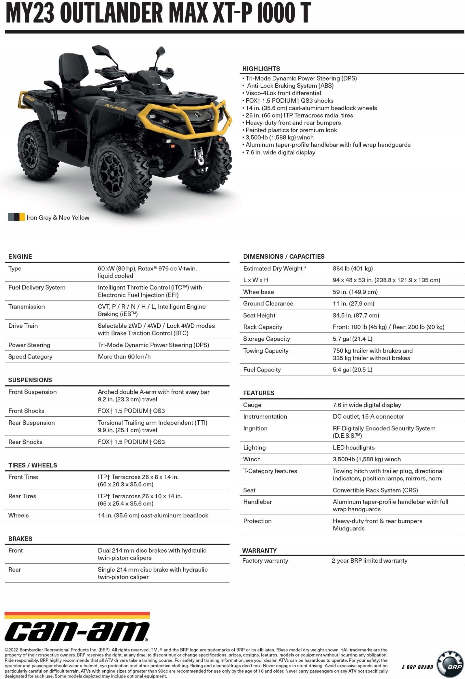Can Am Outlander MAX XT P 1000 T3b Model 2023 - Opinie i ceny na Ceneo.pl