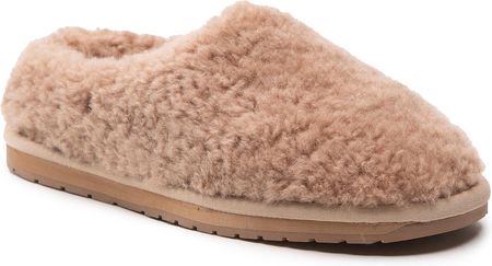 Emu Joy Teddy Camel Emu Teddy Slippers Joy Felt Macadamia – Shaws