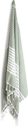Kocyk Piknikowy Lub Ręcznik Plażowy Ella Hamam, 90X170 Cm, Bawełna Organiczna, Zielony Sagaform 95496