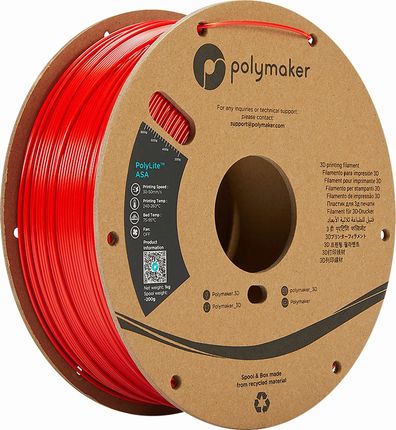 POLYMAKER POLYLITE ASA CZERWONY - 2,85 MM / 1000 G