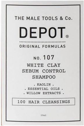 Depot No.107 Whiteclay Sebumcontrol Szampon Do Włosów Przetłuszczających Się 10 ml