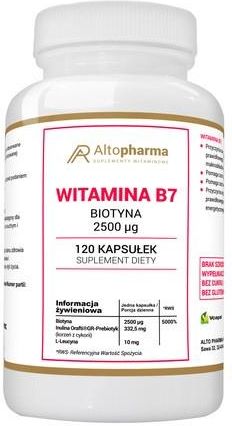 Alto Pharma Witamina B7 Biotyna 2500 Mcg 120Kaps.