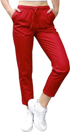 Cygaretki Spodnie Medyczne Damskie Ochronne Kolor Czerwony (Xl) M&C