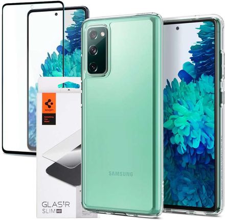 Etui Spigen Ultra Hybrid do Samsung Galaxy S20 FE Crystal Clear + Szkło Spigen Glass FC (50245) (50245)