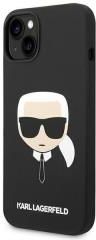 Karl Lagerfeld nakładka do iPhone 14 Plus 6,7" KLHCP14MSLKHBK hardcase czarny Silicone Karl`s Head (40827)