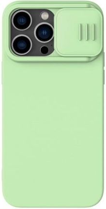 Etui z ochroną aparatu Nillkin CamShield Silky Silicone Case do iPhone 14 Pro, zielone (43822)
