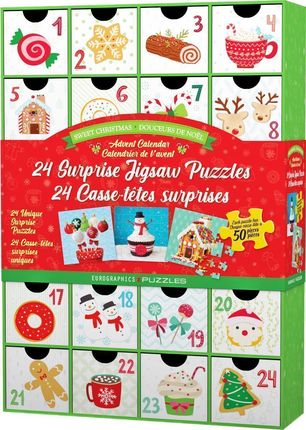 Eurographics Kalendarz Adwentowy 24El. 2022 Sweet Christmas Puzzle