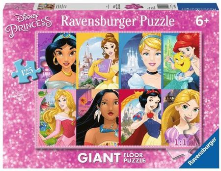 Ravensburger Puzzle 125El Podłogowe Księżniczki. Disney Princess 097890