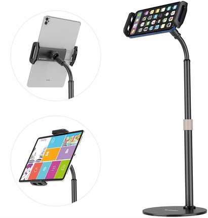Wozinsky stojak na tablet i telefon na biurko czarny (WTHBK4)