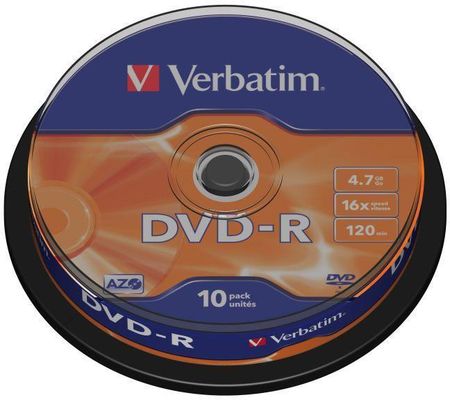 Verbatim DVD-R 16x 4.7GB MATT SILVER CAKE 10 szt