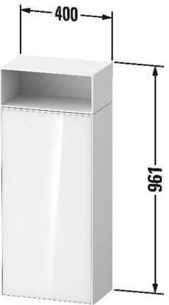 Duravit Zencha Szafka Boczna 40X24Cm Biała Ze1351L64830000 293153