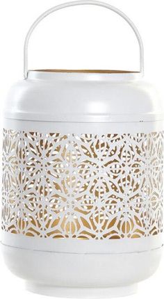 Dkd Home Decor Lampa Złoty Aluminium Biały (15X15 20 Cm) 330493