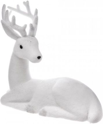 MIA home Figurka Leżący Biały Jeleń Cervo I 18088