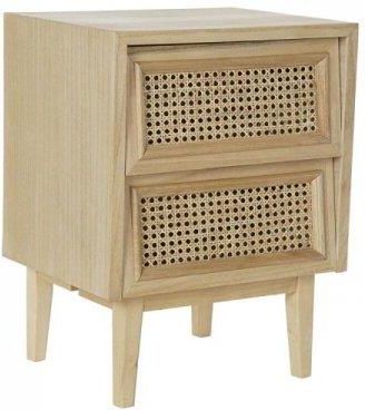 Dkd Home Decor Stolik Nocny Naturalny Rattan Drewno Paulowni (43X33,7 56 Cm) 18835667