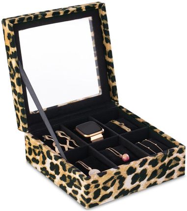Ameliahome Amelia Home Pudełko Na Biżuterię Glasen Leopard 18X7 25352
