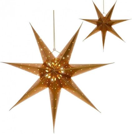 Vilde Gwiazda Świąteczna Papierowa Świecąca Wisząca Złota Dekoracyjna Ozdobna 60cm 302086
