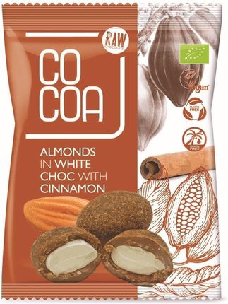 Cocoa Migdały W Białej Polewie Kokosowej Z Cynamonem Bio 70G
