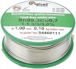 Zdjęcie Cynel Cyna Bezołowiowa, 1mm, 100 G, 1/100Cu 408503 - Trzebinia