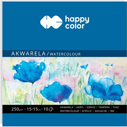 Happy Color Blok Akwarelowy Art 10 Arkuszy 15X15Cm