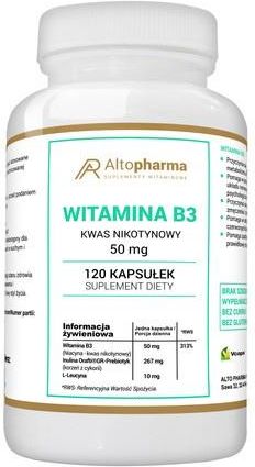 Kapsułki Alto Pharma Witamina B3 Kwas Nikotynowy 50 Mg 120 szt.