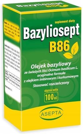 Asepta Bazyliosept B86 Olejek Bazyliowy + Z Imbiru I Kurkumy 100ml