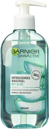 Garnier SkinActive Odświeżający żel do mycia z ekstarktem z aloesu skóra mormalna i mieszana 200 ml