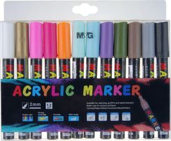 Zdjęcie M G Markery Akrylowe 1 2Mm Zestaw 12szt. M G - Bisztynek