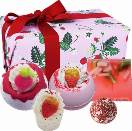 Bomb Cosmetics Gift Pack Zestaw Prezentowy Kosmetyków Do Pielęgnacji Ciała Strawberry Feels Forever