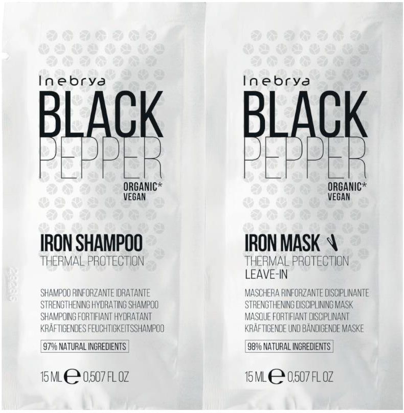 Zestaw dla kobiety Inebrya Black Pepper Iron Wzmacniający Szampon I