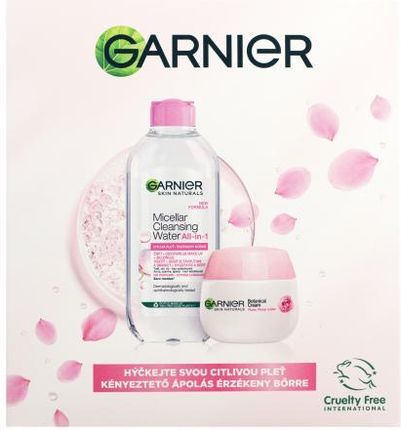 Garnier Skin Naturals Rose Cream Gift Set Zestaw Krem Do Twarzy Na Dzień 50 Ml + Woda Micelarna 400 Ml