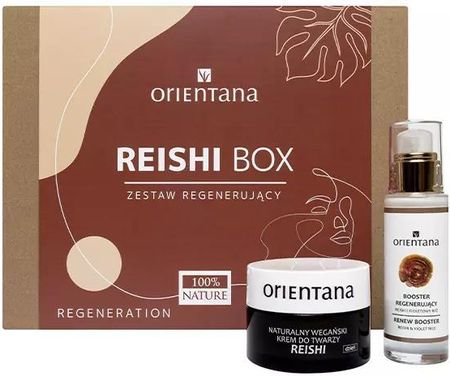 Orientana Reishi Box Zestaw Regenerujący Dla Kobiet Krem Na Dzień 50Ml + Booster Na Noc 30Ml