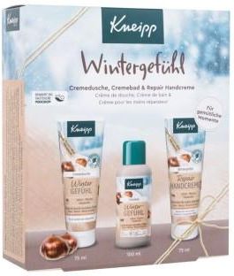 Zestaw Kneipp Winter Feeling Piana do kąpieli 100 ml + krem do rąk 75 ml + żel pod prysznic 75 ml