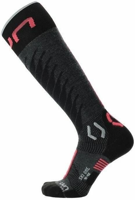 UYN WOMAN SKI ONE MERINO SOCKS ANTHRACITE/PINK 2024