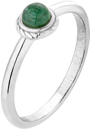 Srebrny pierścionek z kamienieniem naturalnym Awenturyn zielony