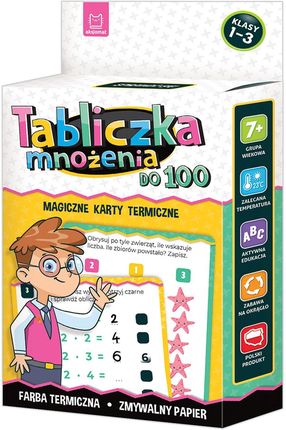 Tabliczka mnożenia do 100 Magiczne karty termicze Aksjomat