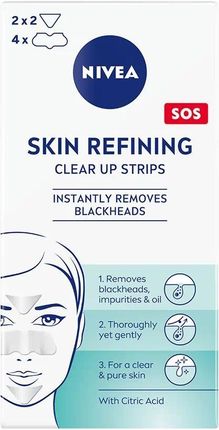 Nivea Nivea Skin Refining Clear Up Strips Oczyszczające Plastry Na Nos 6Szt.