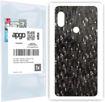 FOLIA NA TYŁ CARBON PIXEL CZARNY DO XIAOMI REDMI NOTE 5 AI DUAL CAMERA