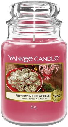 Yankee Candle Peppermint Pinwheels Duża Świeca Zapachowa 623 G 13626