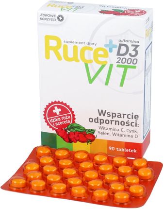 Zdrowe Korzyści - RuceVIT + witamina D3 2000, 90 tabletek