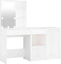 vidaXL Toaletka Z Oświetleniem Led I Szafką, Biała 13452-3082017