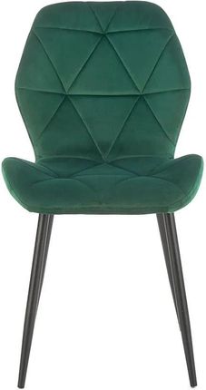 Elior Zielone Welurowe Krzesło Pikowane Laros 25456