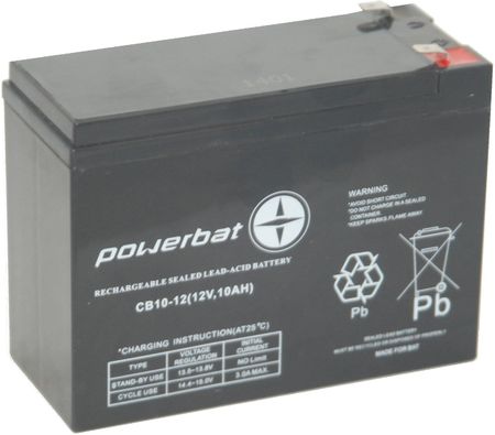 Powerbat Akumulator Żelowy 12V 10Ah Cb 10-12 Przemysłowe Cb10-12
