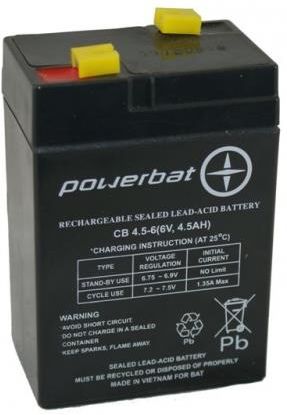 Powerbat Akumulator Żelowy 6V 4,5Ah Cb 4,5-6 Przemysłowe Cb4,5-6