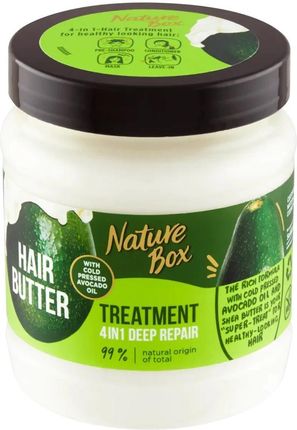 Nature Box Hair Butter Treatment 4In1 Deep Repair Głęboko Regenerująca Maska Do Włosów 4W1 Z Olejem Awokado 300ml